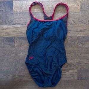 Speedo Navy Blue with Mesh Like new